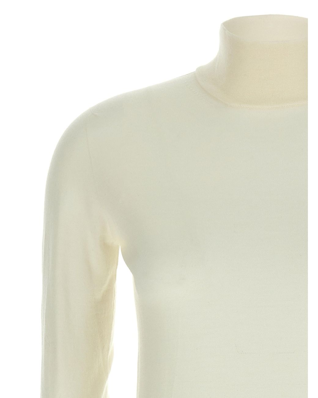Max Mara White 'Cecina' Turtleneck Sweater