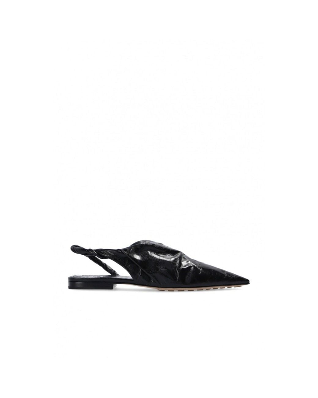 Bottega Veneta Black Point Twist Ballerina Shoes