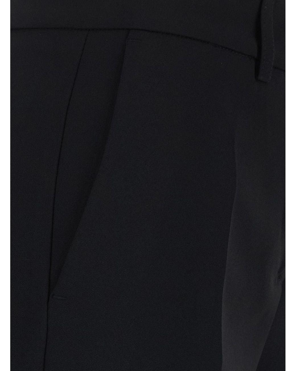 Le Plain Black Straight Trousers