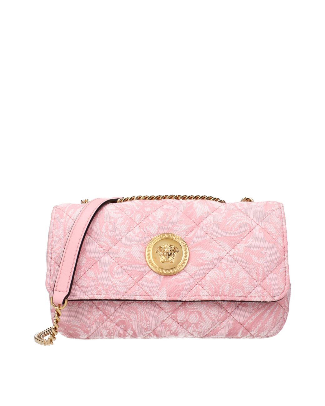 Versace Pink Shoulder Bag Fabric