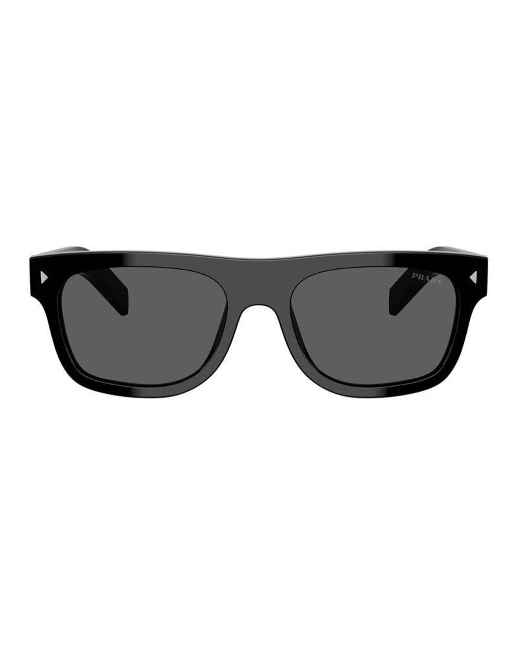 Prada Black Sunglasses Oval Full Rim, Frame And Dark Lens Prb12S16K731 for men