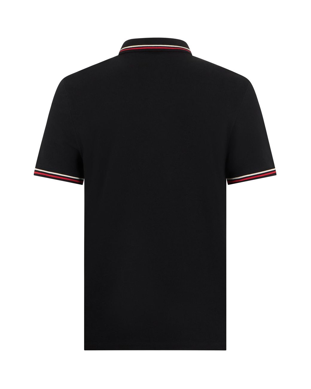 Valentino Garavani Black Embroidered Logo Cotton Polo Shirt for men