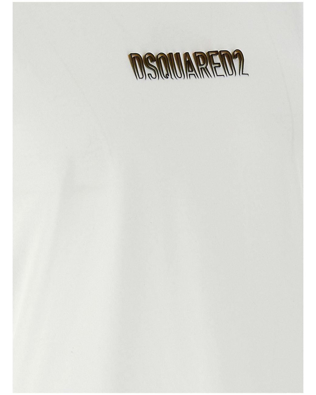 DSquared² White Classic Crew Neck T-Shirt With Logo Print for men