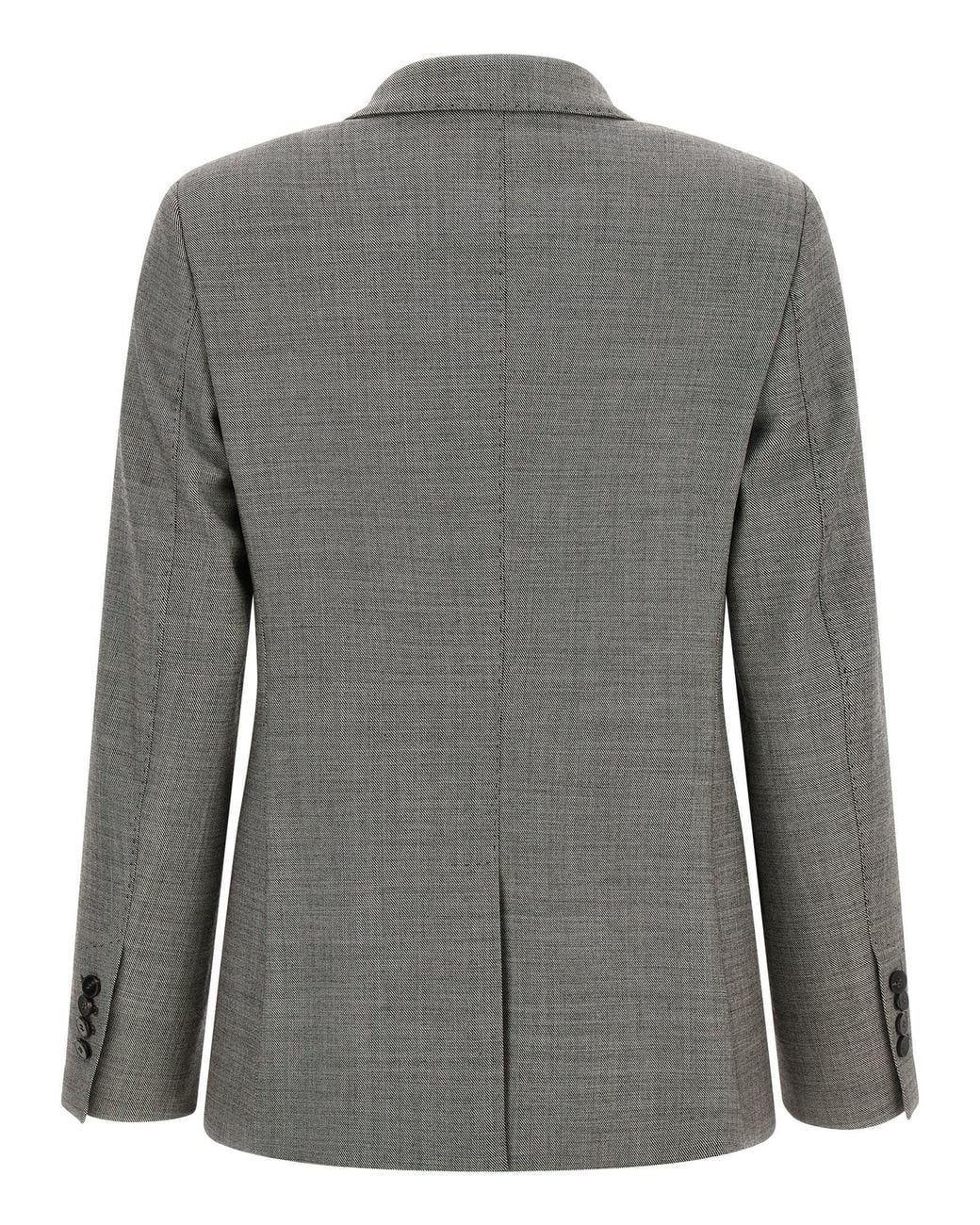 Alberto Biani Gray Double-Breasted Blazer