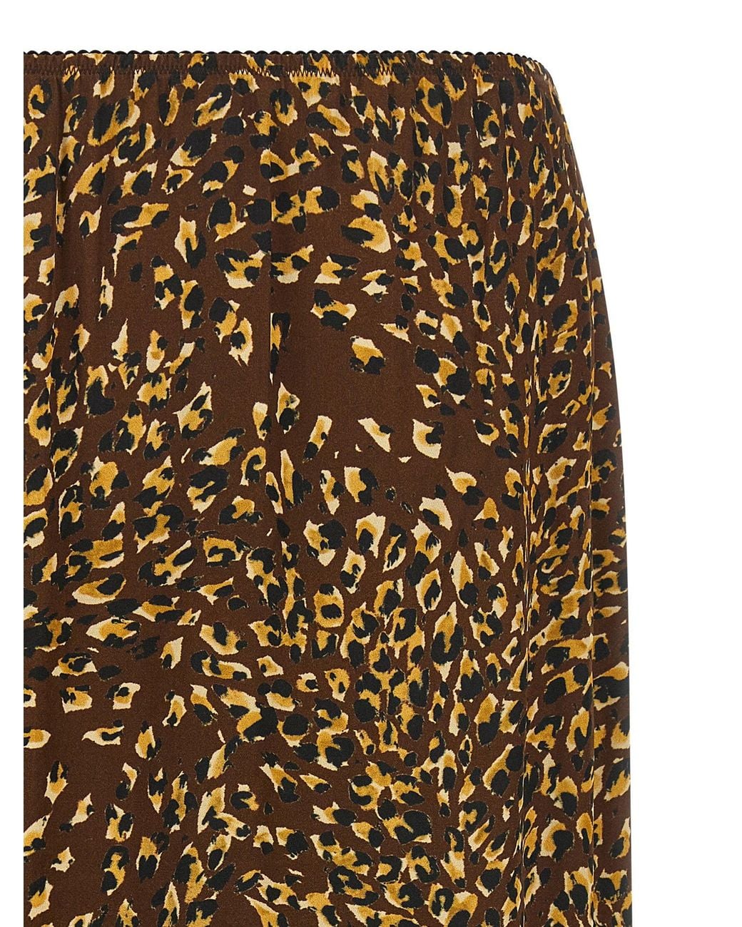 Twinset Brown Animal-Print Skirt