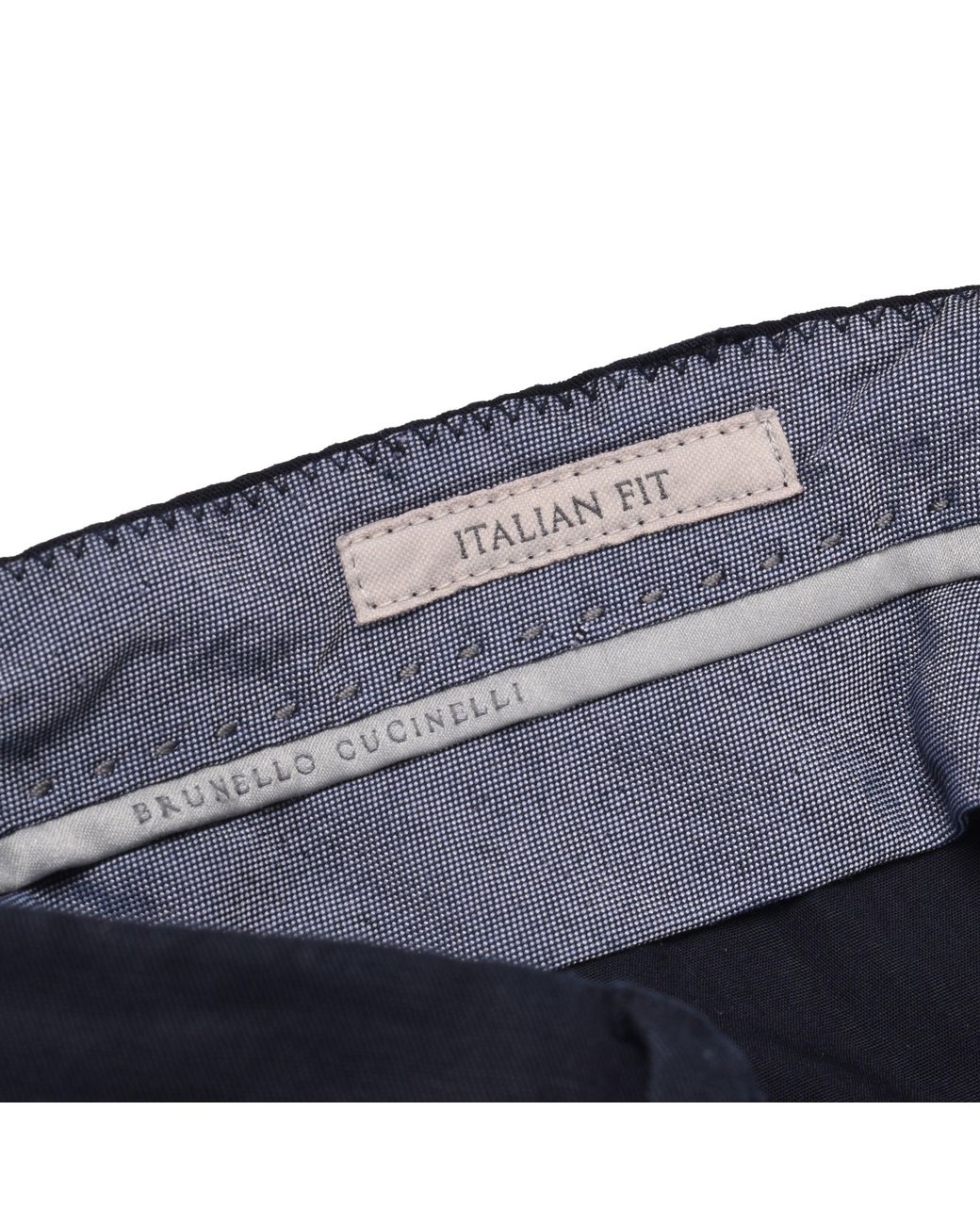 Brunello Cucinelli Blue Tailored Linen Trousers for men