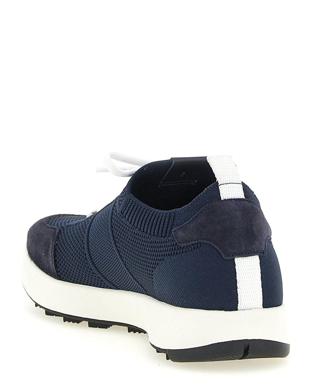 Kiton Blue Technical Cotton Sneaker