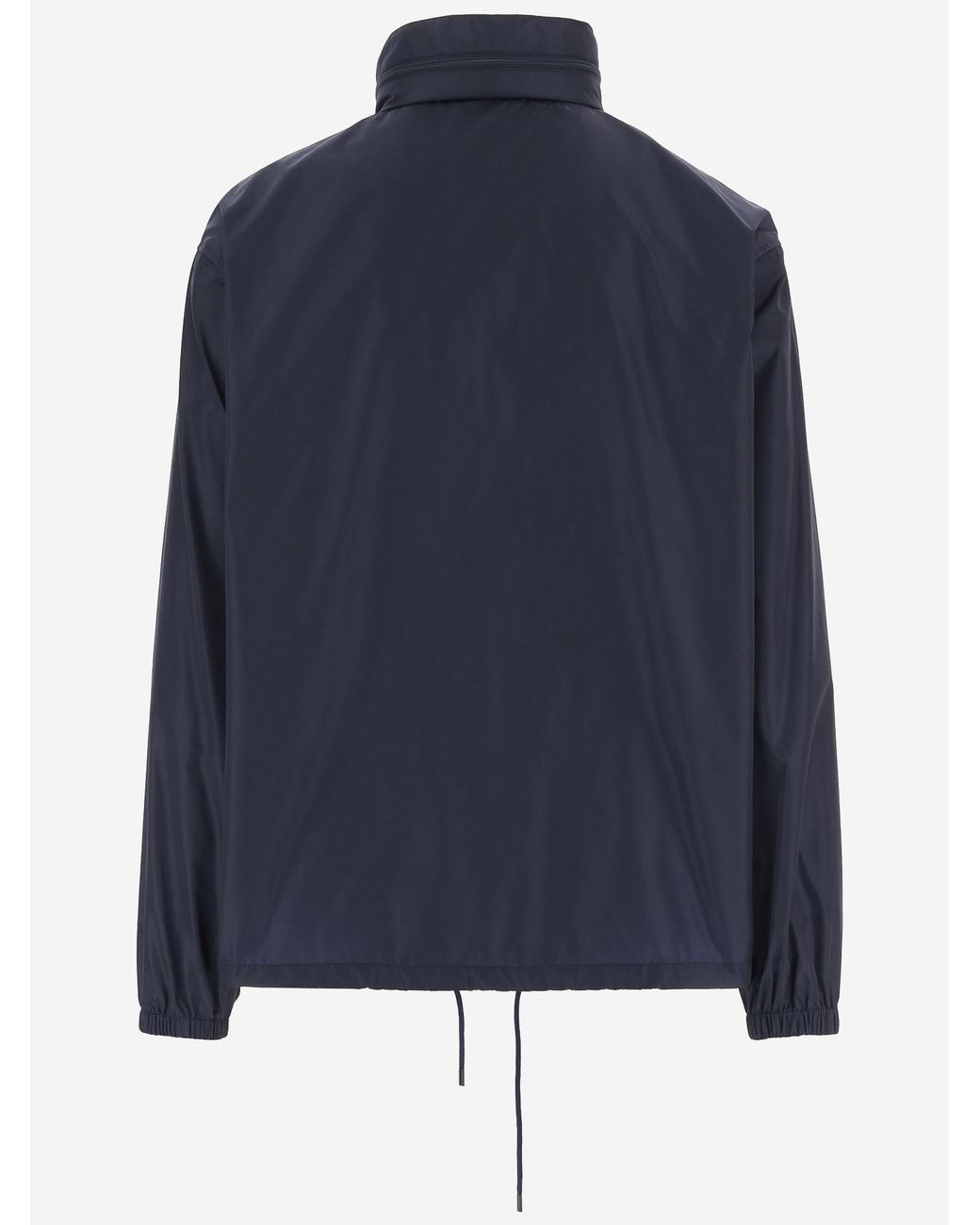 Saint Laurent Blue Nylon Jacket With High Collar Polyamide for men