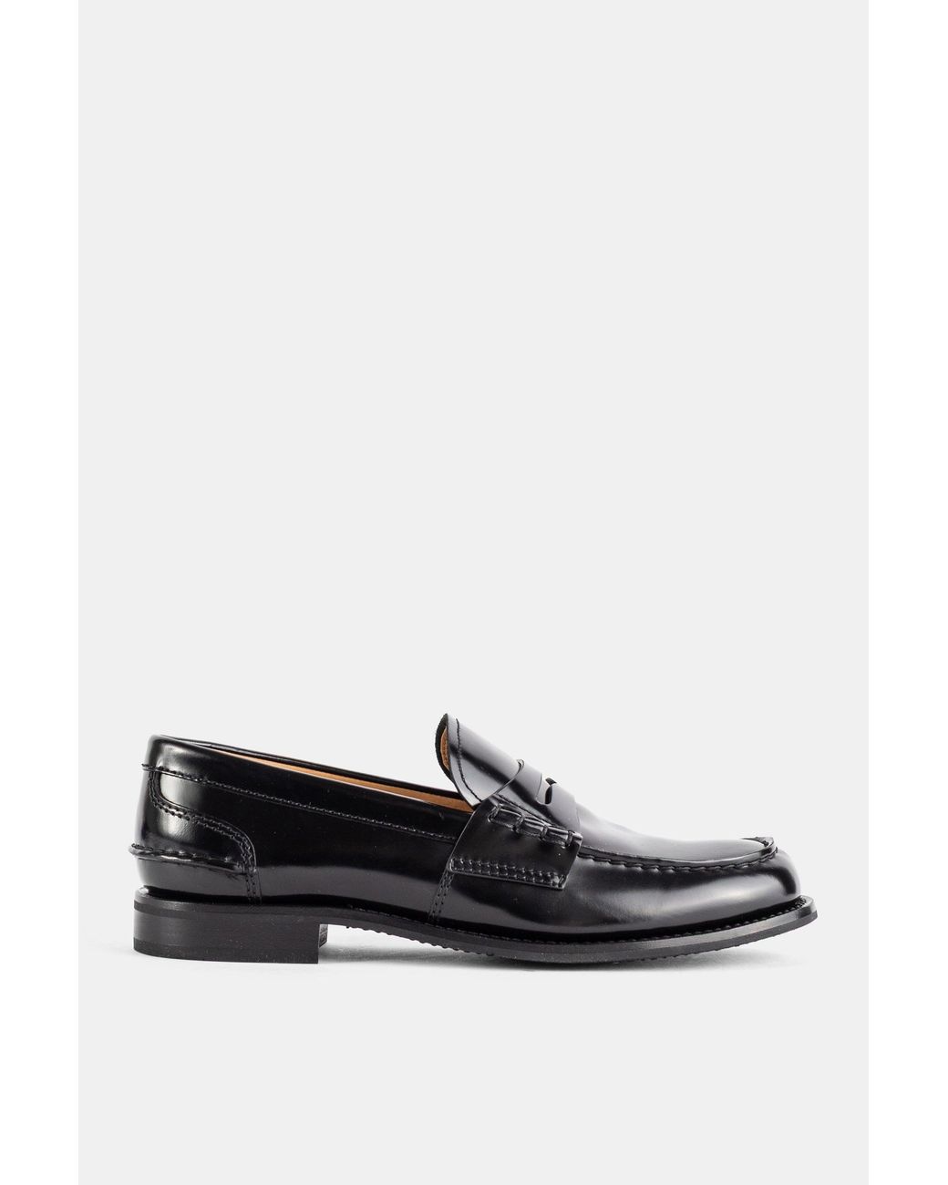 Church's Black Penny Loafer Polished Smoked Leather Pembrey Loafers