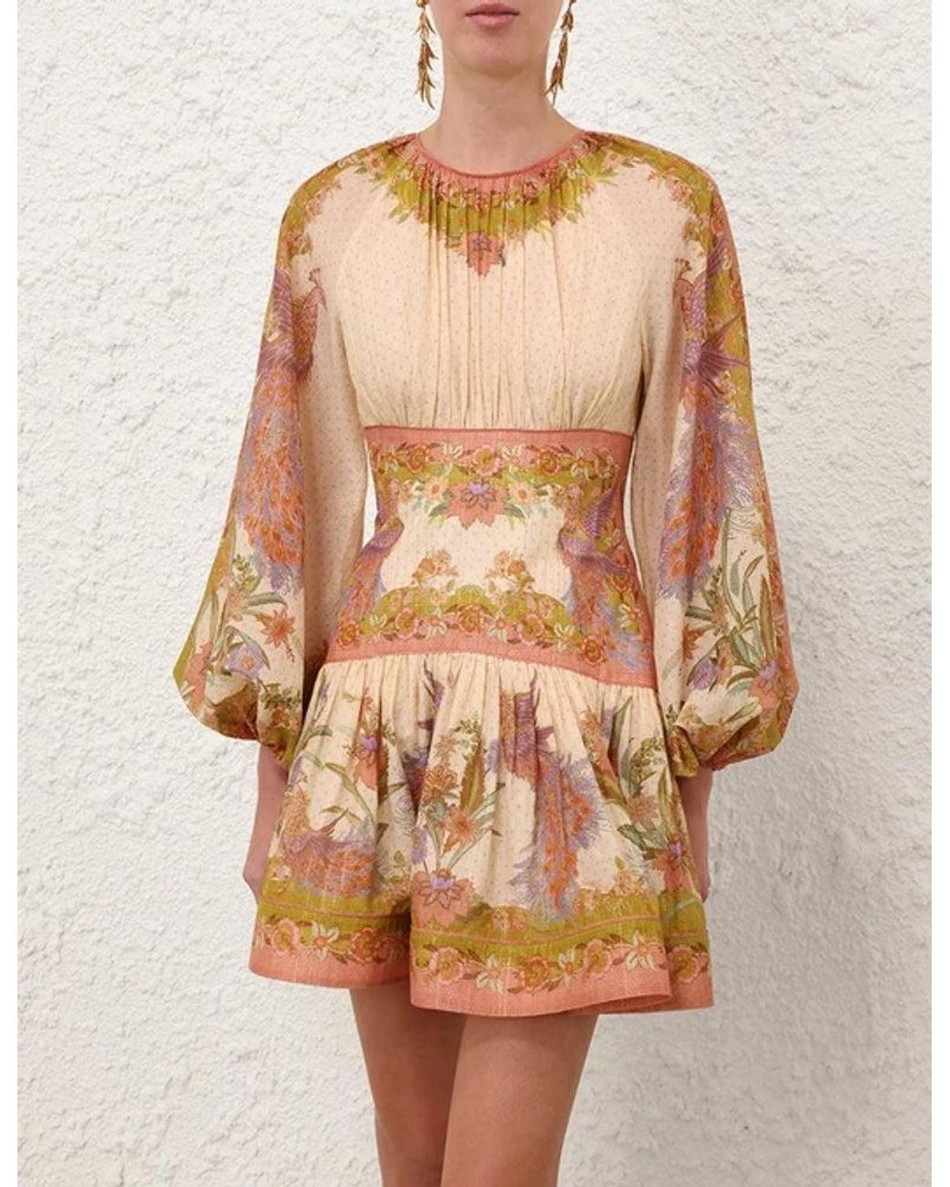 Zimmermann Orange Zimmermann Zimmer Dress — Cream