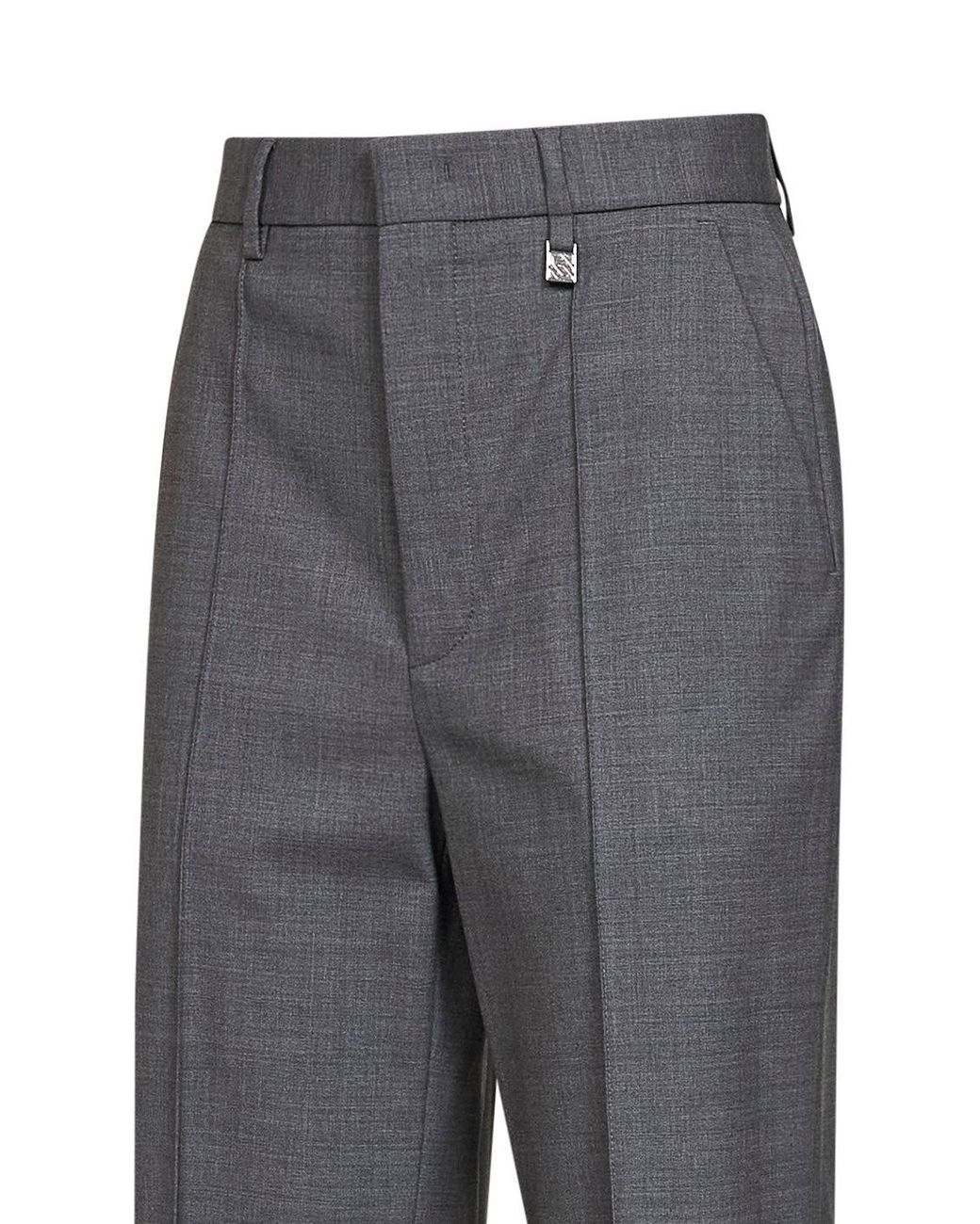 GIUSEPPE DI MORABITO Gray Dark Virgin Wool Straight-Leg Tailored Trousers