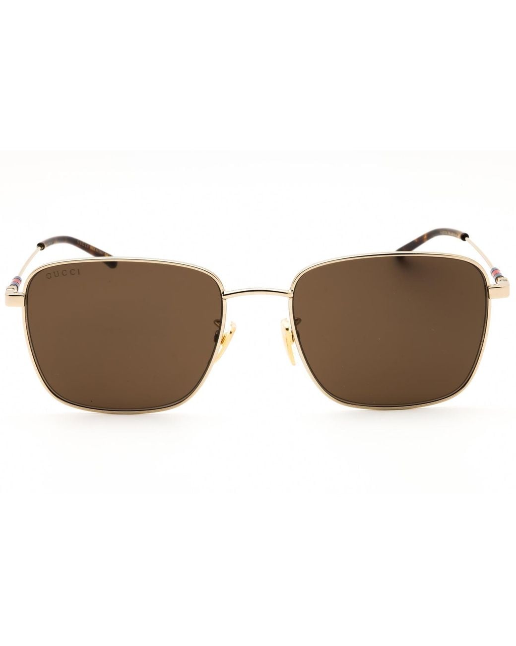 Gucci Black Gucci Gg2097Sk Rectangular Metal-Frame Sunglasses