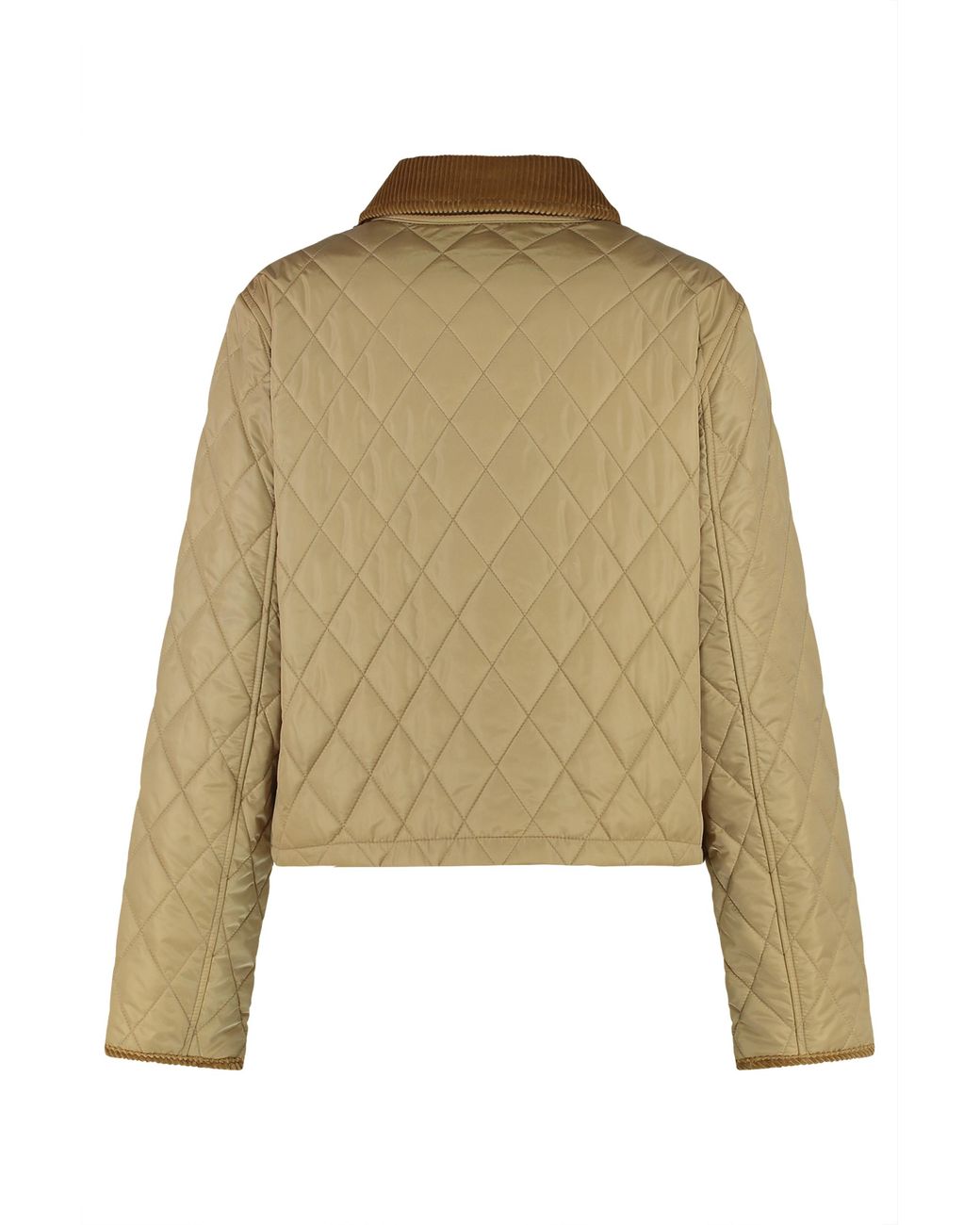 Burberry Natural Quilted Jacket With Snaps Polyamide