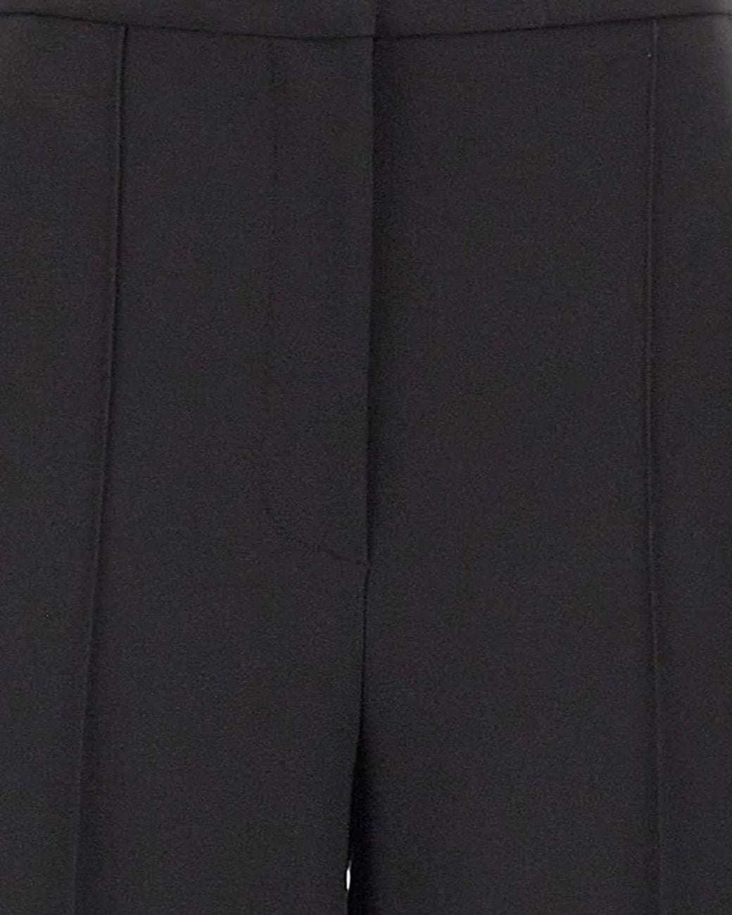 Elisabetta Franchi Black Crepe Wide-Leg Trousers Polyester