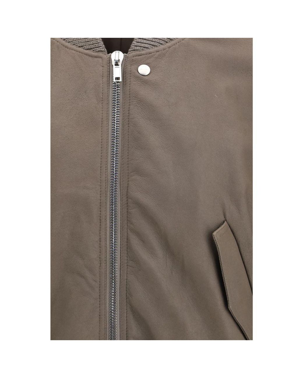 Rick Owens Brown Gray Lamb Ovis Aries Bomber for men