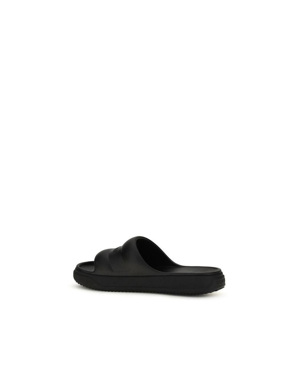 Moncler Black Rubber Flat Sandals