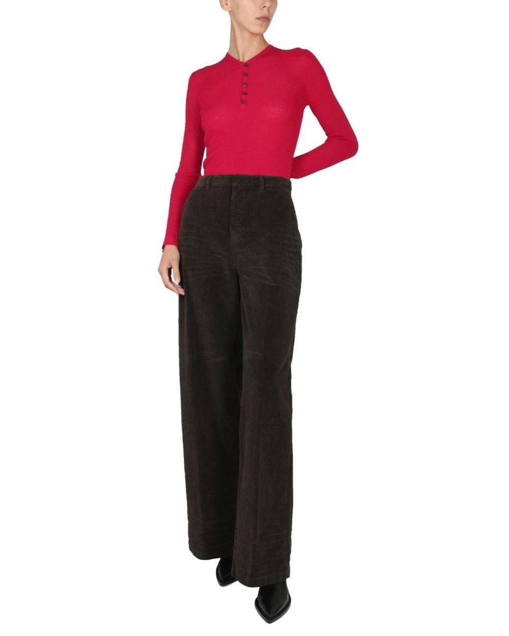 DSquared² Red Wide Leg Pants