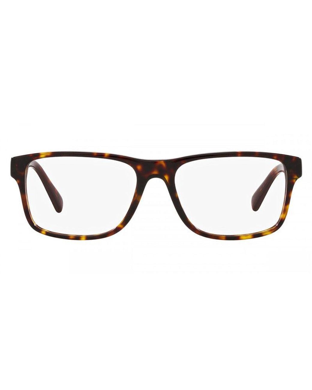 Polo Ralph Lauren Brown Eyeglasses Square Full Rim, Shiny Havana Frame And Clear Demo Lenses Lens Ph22236132 Sunglasses for men