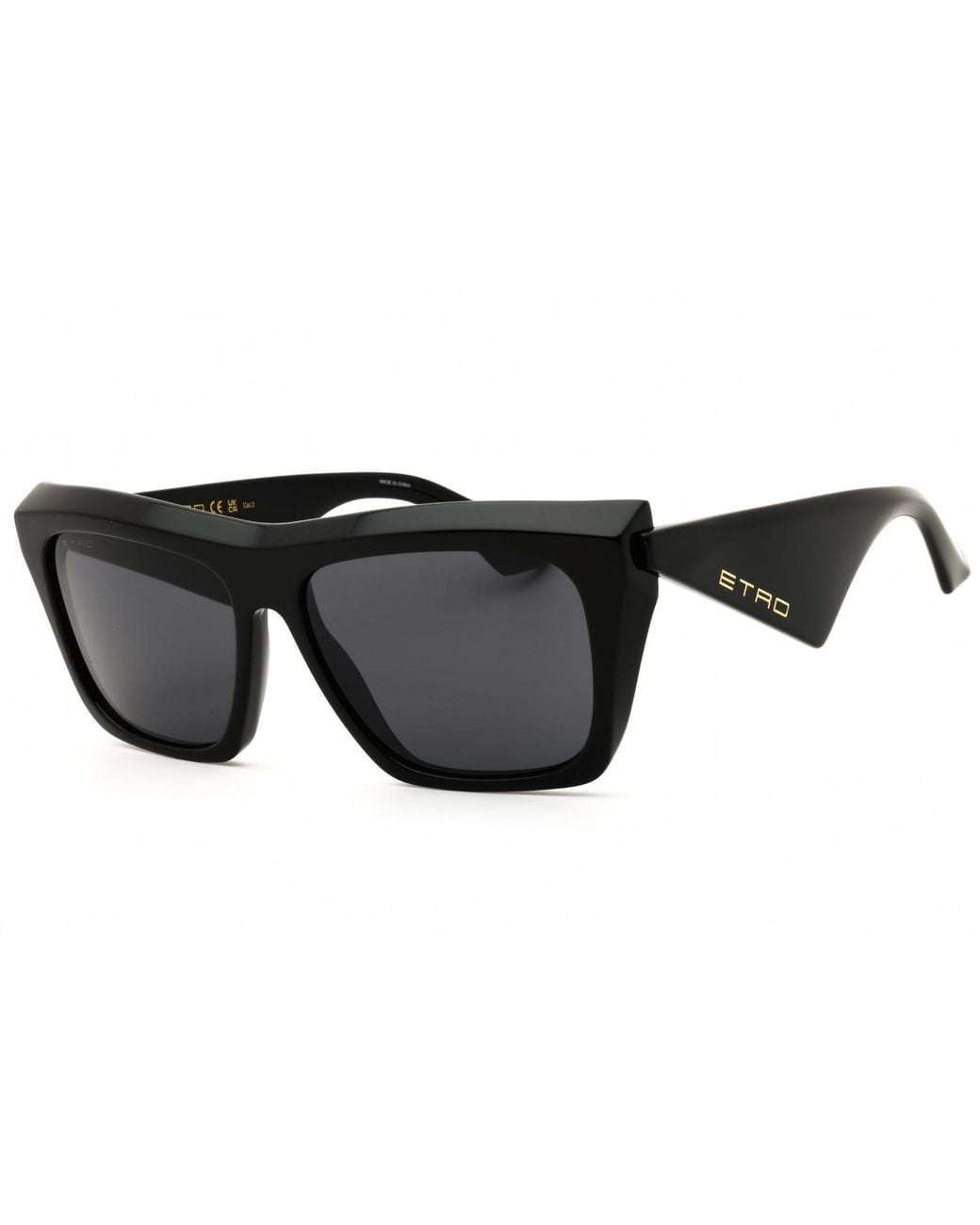 Etro Black Etro Etro0095S Rectangular Dark Lens Sunglasses