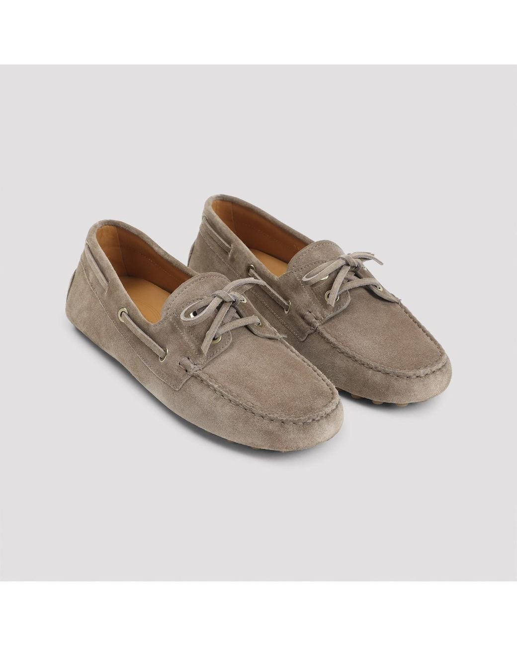 Tod's Natural Suede Leather Loafers
