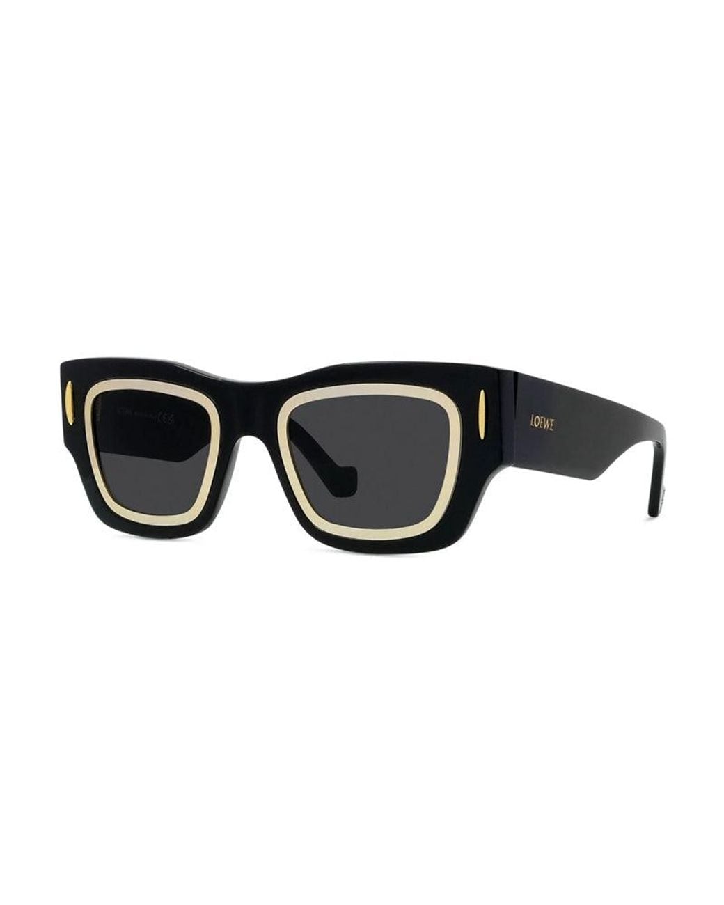 Loewe Black Sunglasses Square Full Rim, Frame And Lens Lw40168I01A