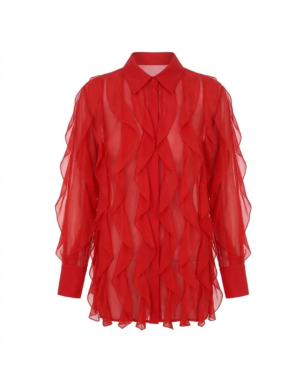 Valentino Red Adult Short Dress Silk Fabric