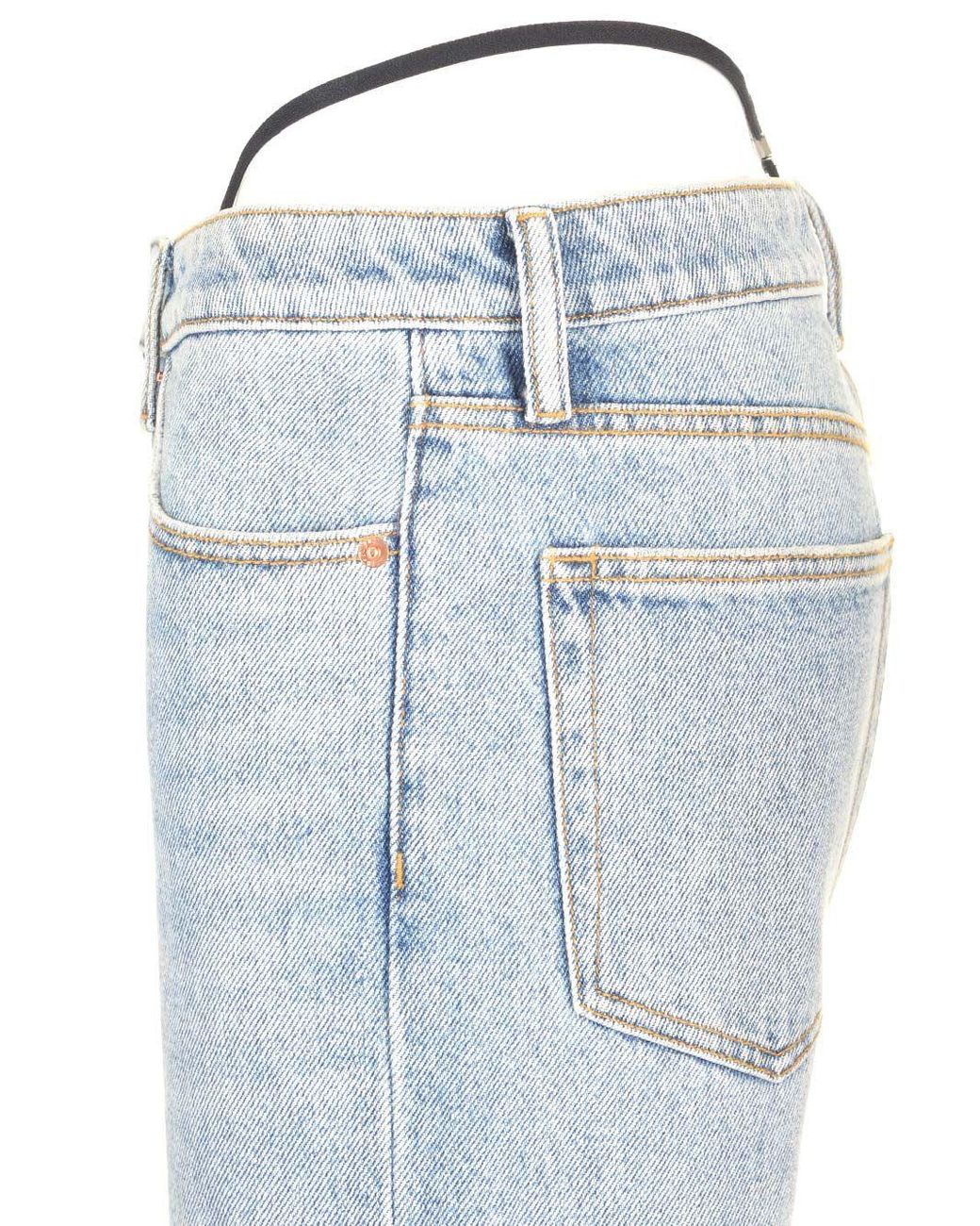 デニム・ジーパン [Alexander Wang]straight jeans with integrated thong ALEXANDER WANG straight jeans with integrated thong Blue