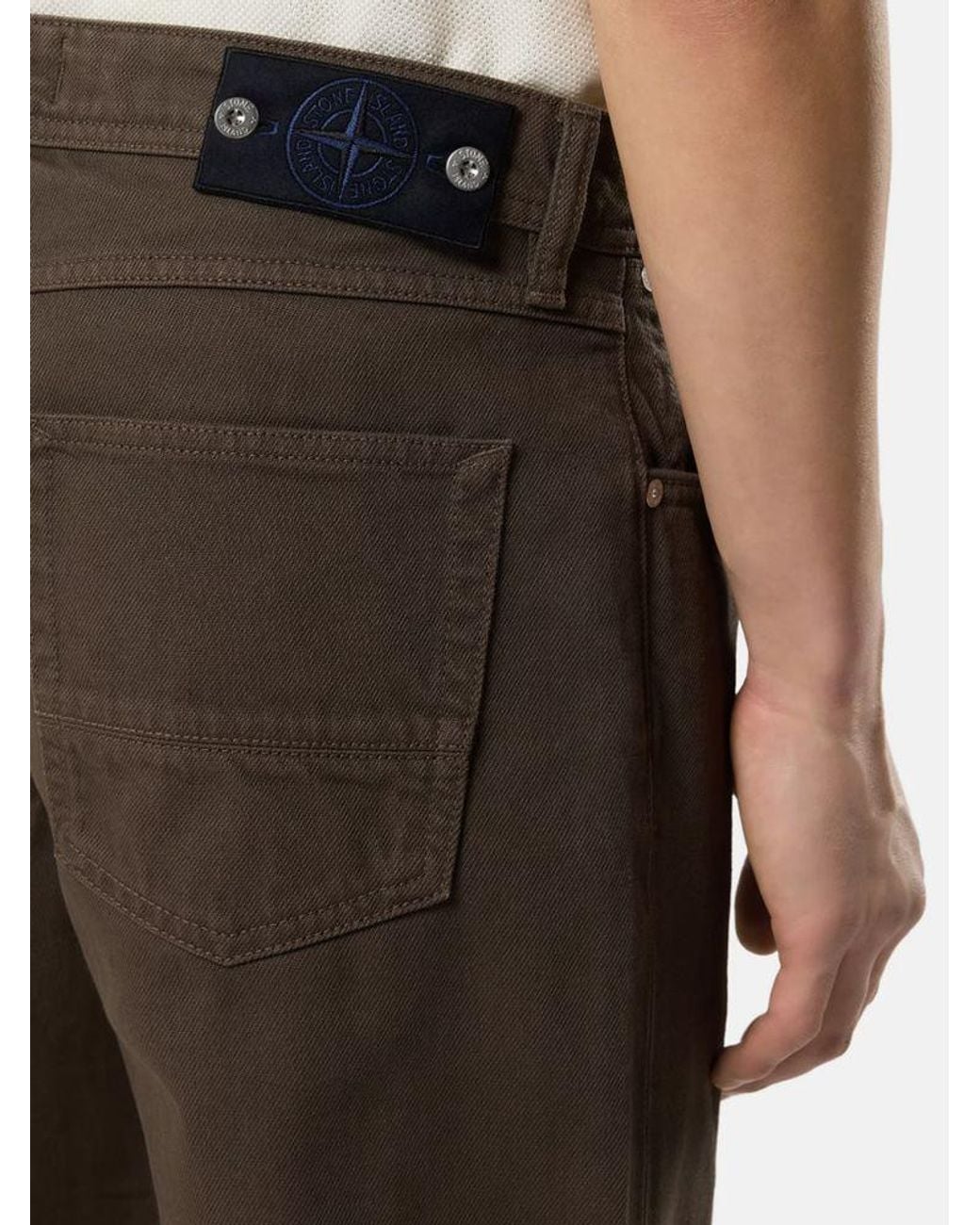 Stone Island Brown Stone Island E26 Trousers for men