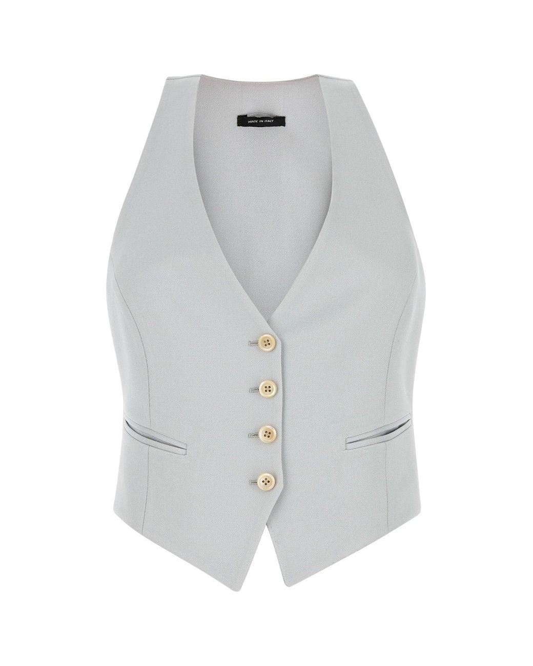 Tom Ford Gray Tom Ford Wool-Silk Tailored Vest