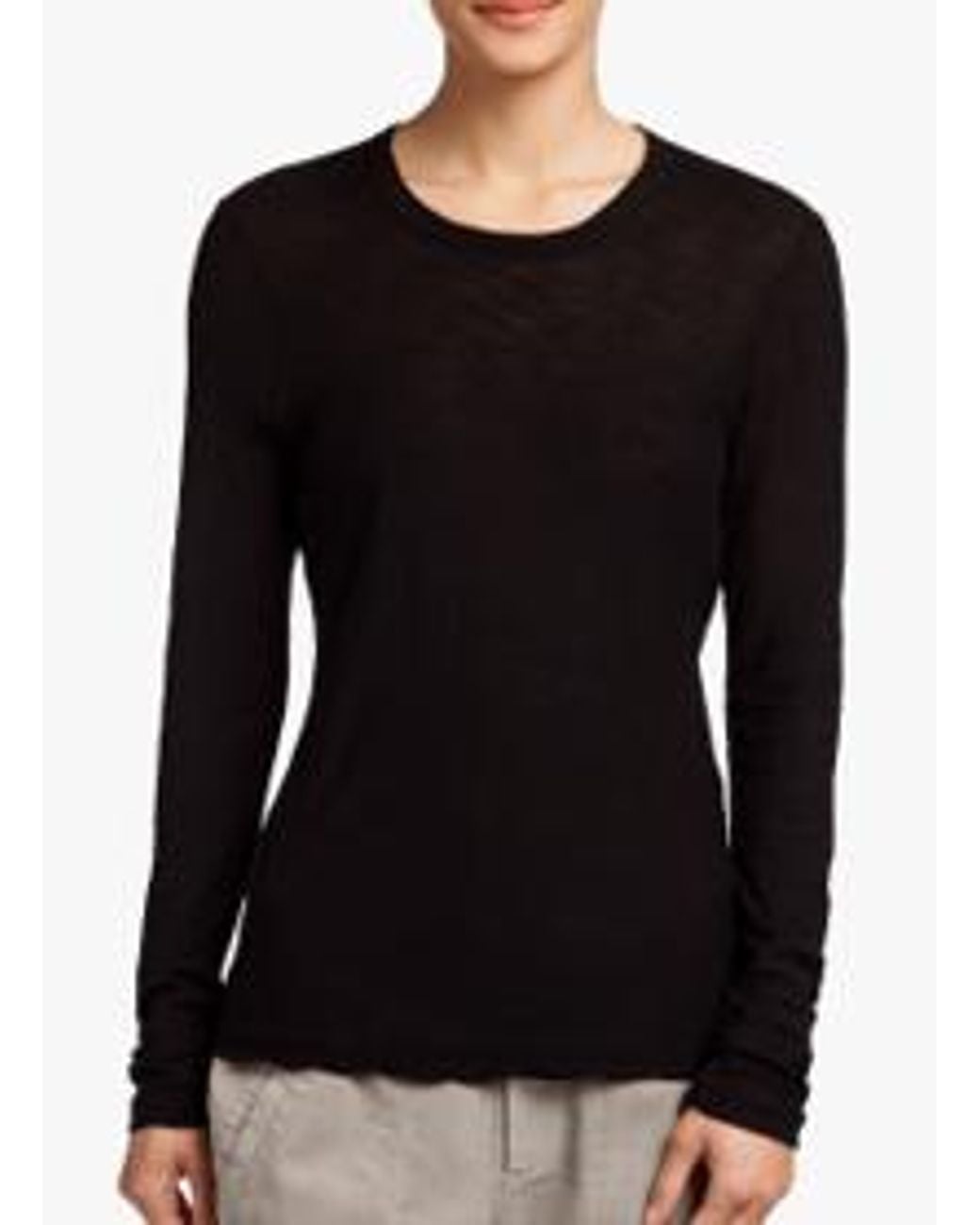 James Perse Black James Perse Long-Sleeve Crew Neck T-Shirt
