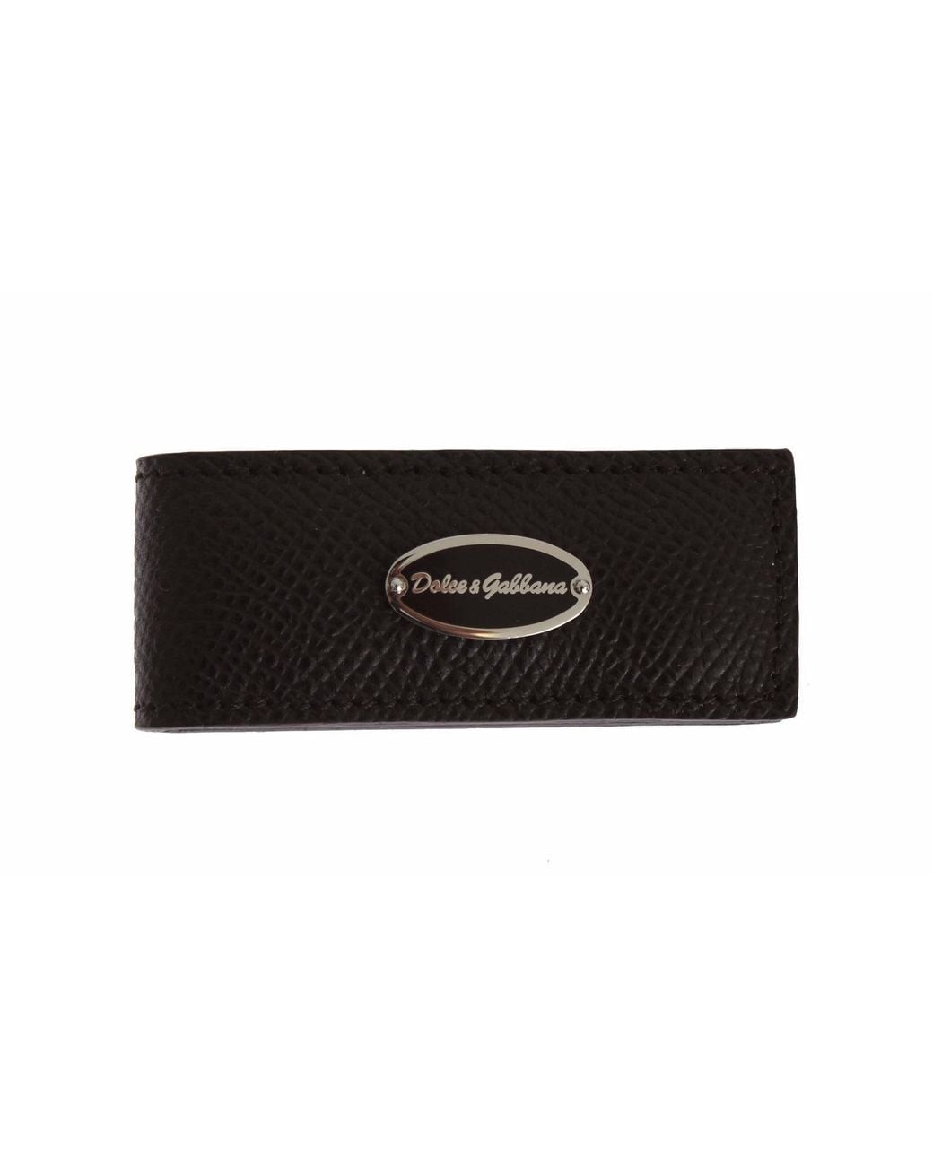 Dolce & Gabbana Black Dolce & Gabbana Magnetic Leather Belt Buckle for men