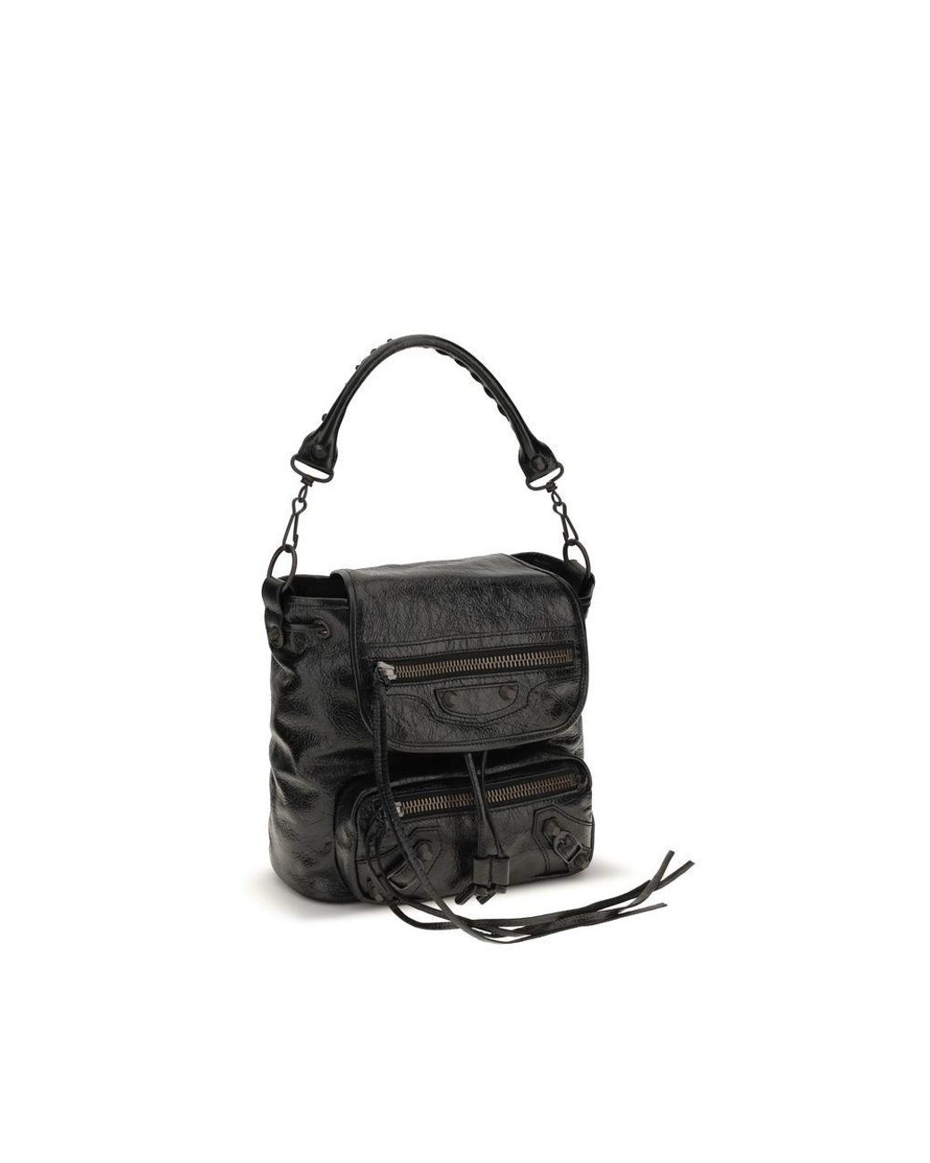Balenciaga Black Lamb Ovis Aries Backpack