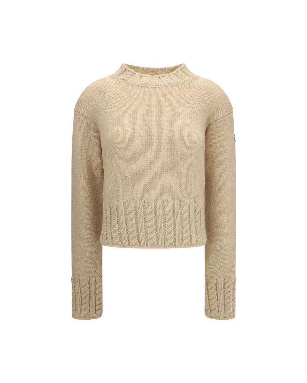 Moncler Natural Beige Alpaca Vicugna Pacos Sweatshirt