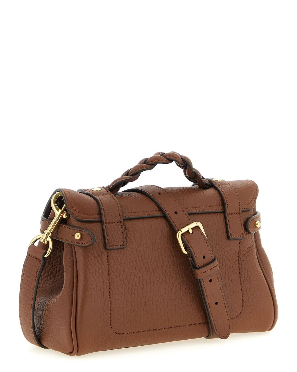 Mulberry Brown Handbag Alexa Mini With Turn Lock