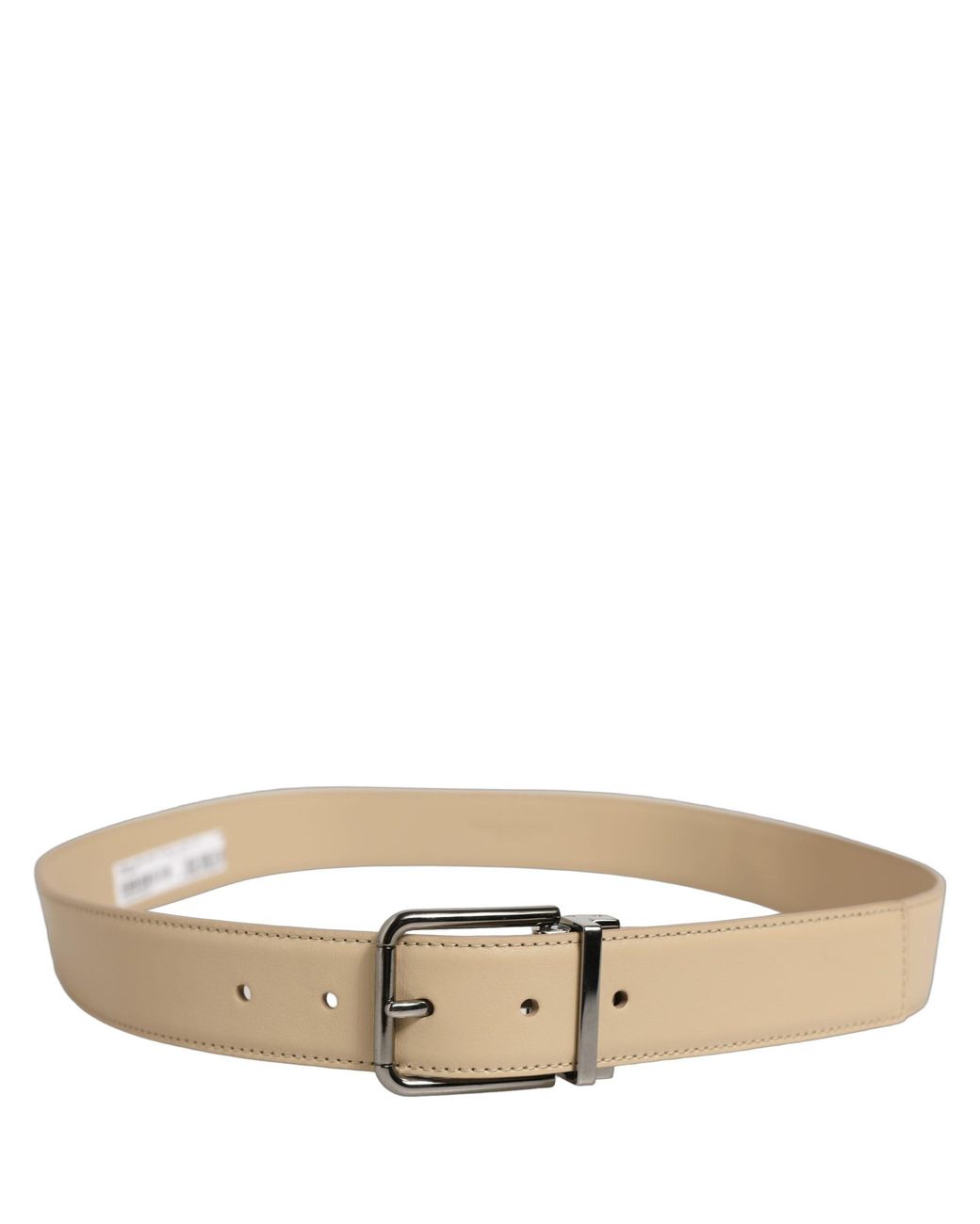Dolce & Gabbana Brown Leather Tone Metal Buckle Belt for men