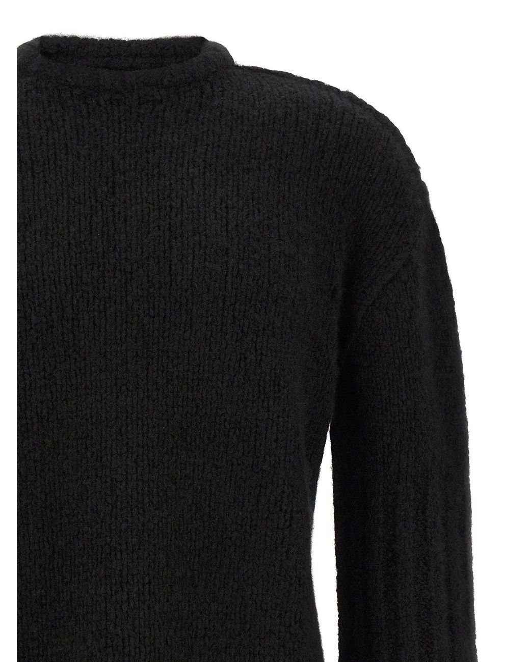 Rick Owens Black Silk And Cashmere Sweater
