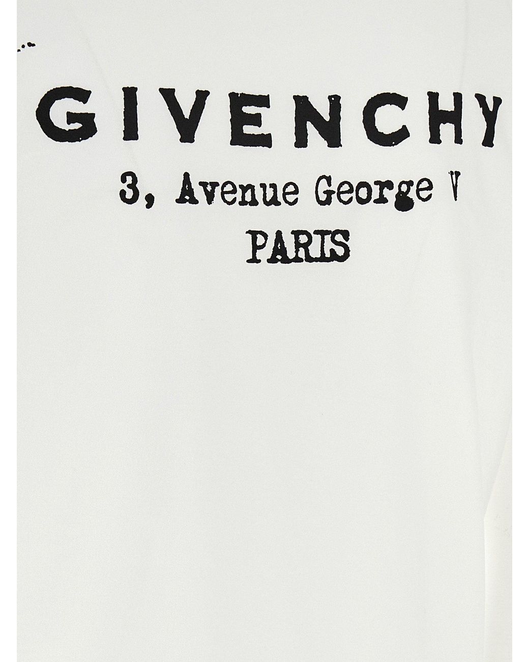 Givenchy White Logo-Stamp Printed T-Shirt