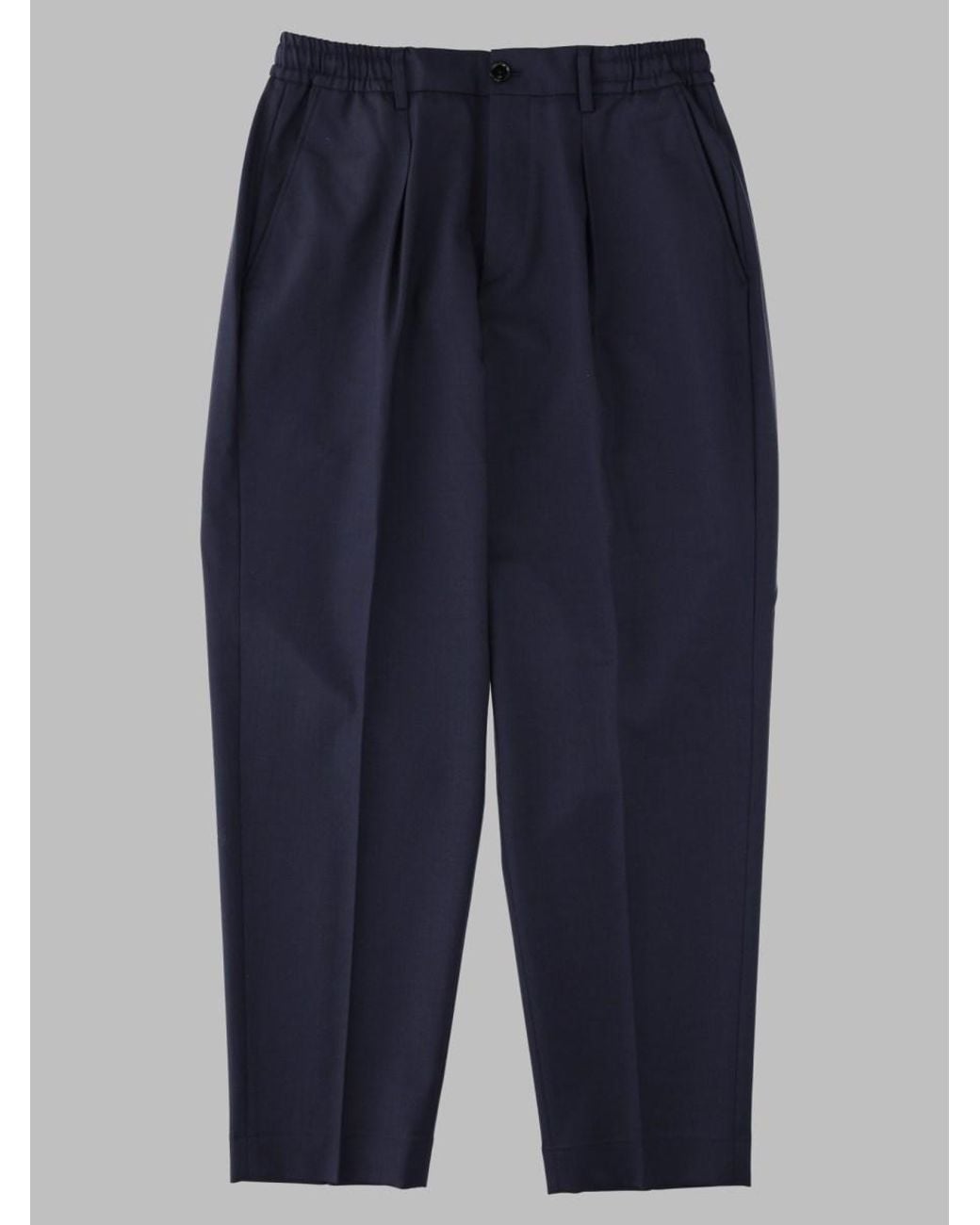 BE ABLE Blue Dominique Wool-Blend Trousers Wool Polyester Elastane for men