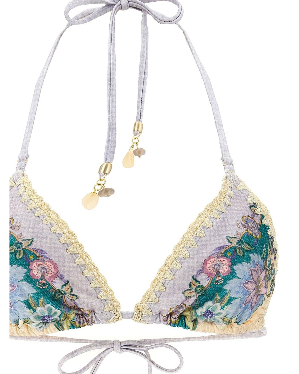 Zimmermann White Indra Bikini — Cream