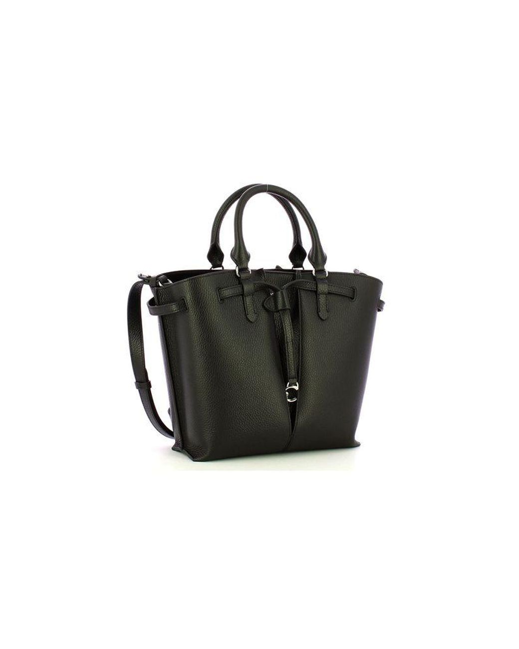 Coccinelle Black Tote Bag Genuine Leather Tote-Bags