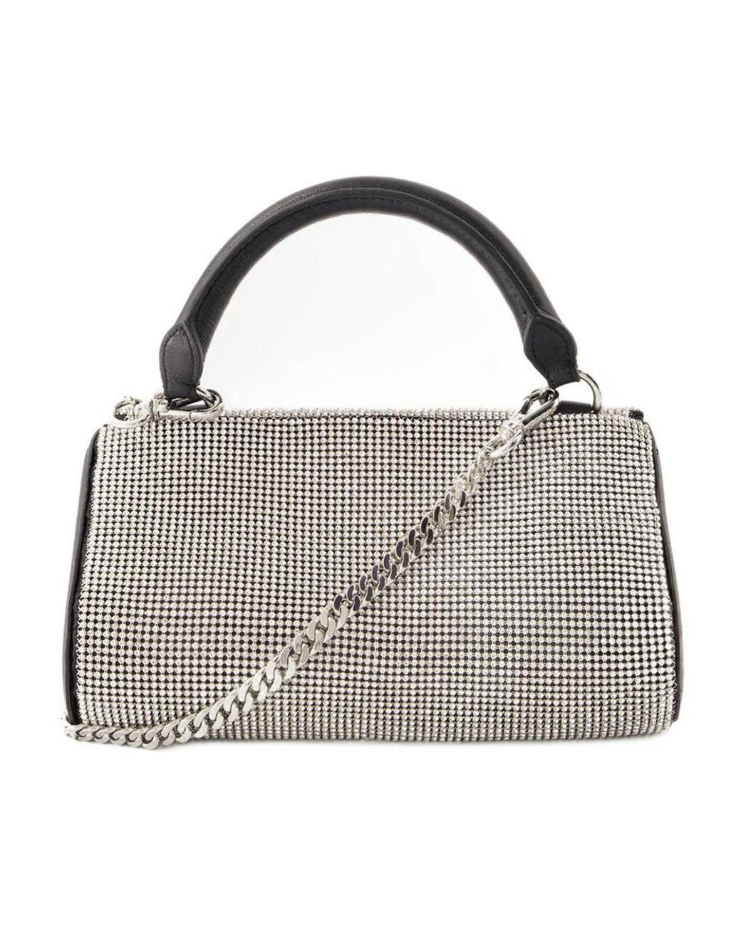 Kara Black Crush Satchel Bag