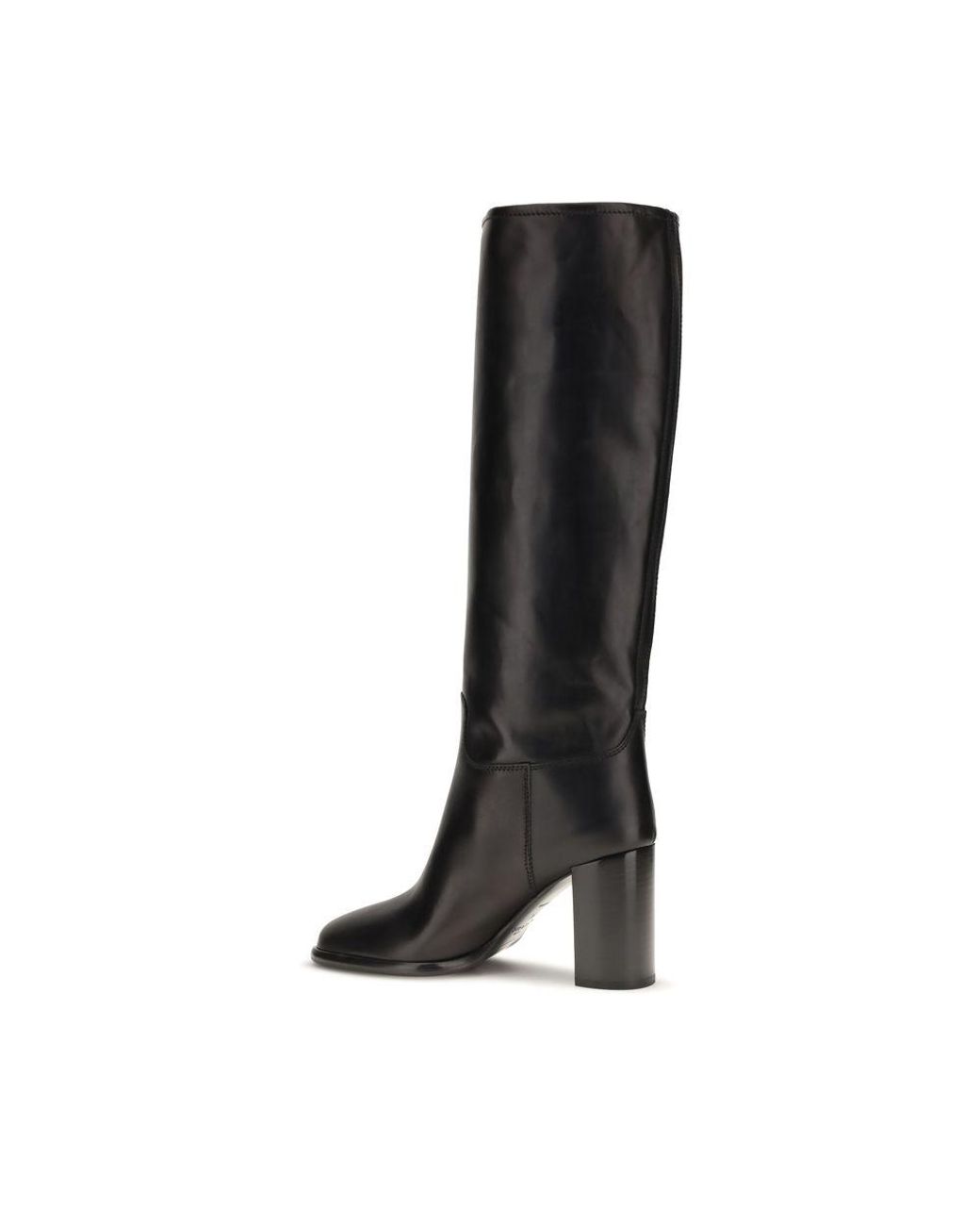 Prada Black Calf Leather Bos Taurus High Heel Boots
