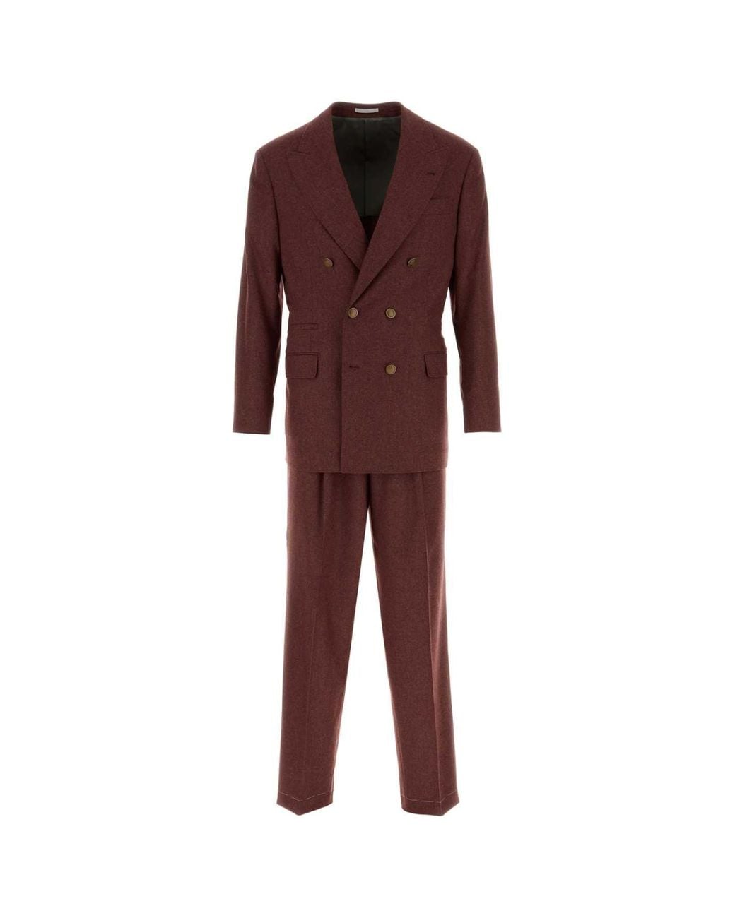 Brunello Cucinelli Purple Wool & Cashmere Dress for men