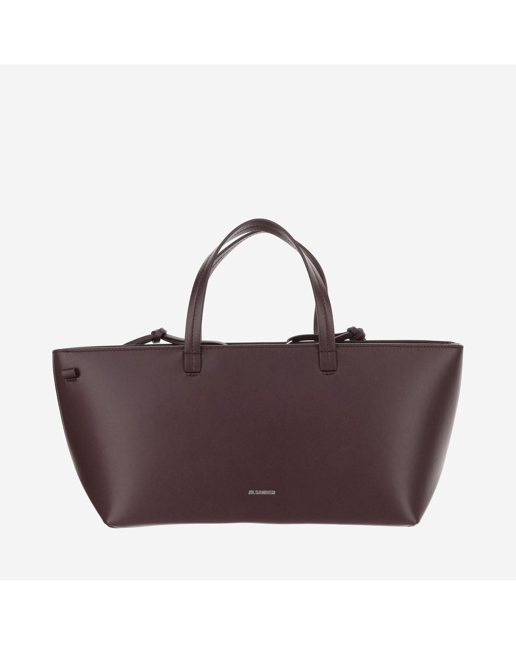 Jil Sander Purple Small Bateau Tote Bag Calfskin Satchels & Cross Body
