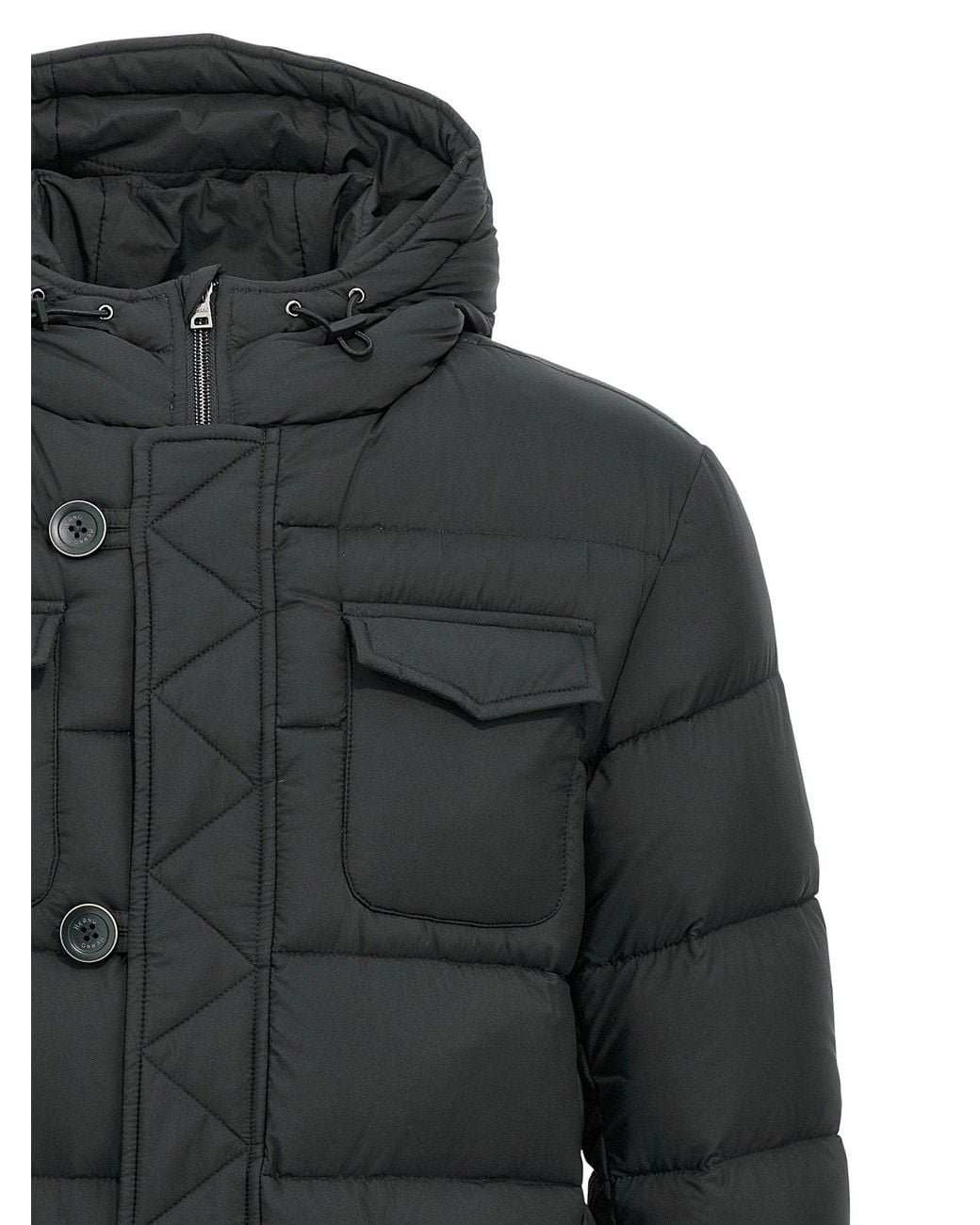 Herno L'Eskimo Down Jacket in Black for Men | Lyst