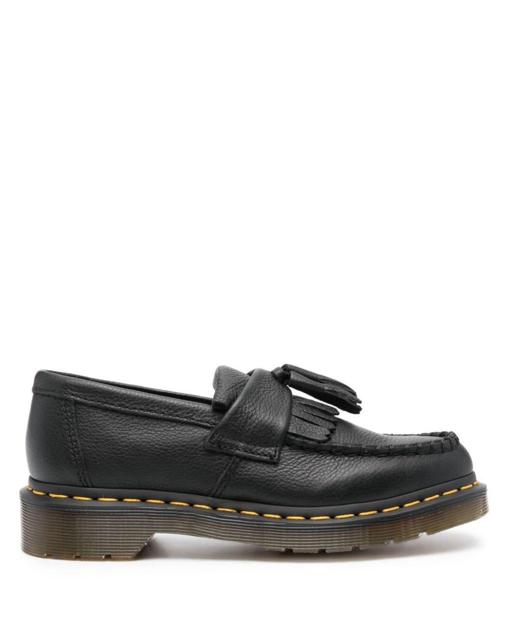 Dr. Martens Black Adrian Tassel Detailed Round Toe Loafers