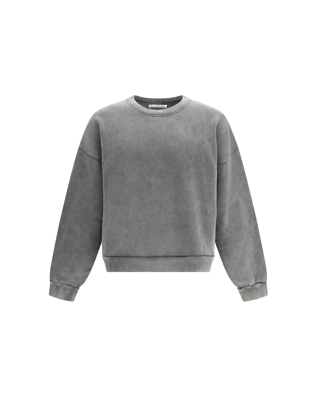 Acne Gray Sweatshirt Patch And Logo Cotton Sweatshirts for men