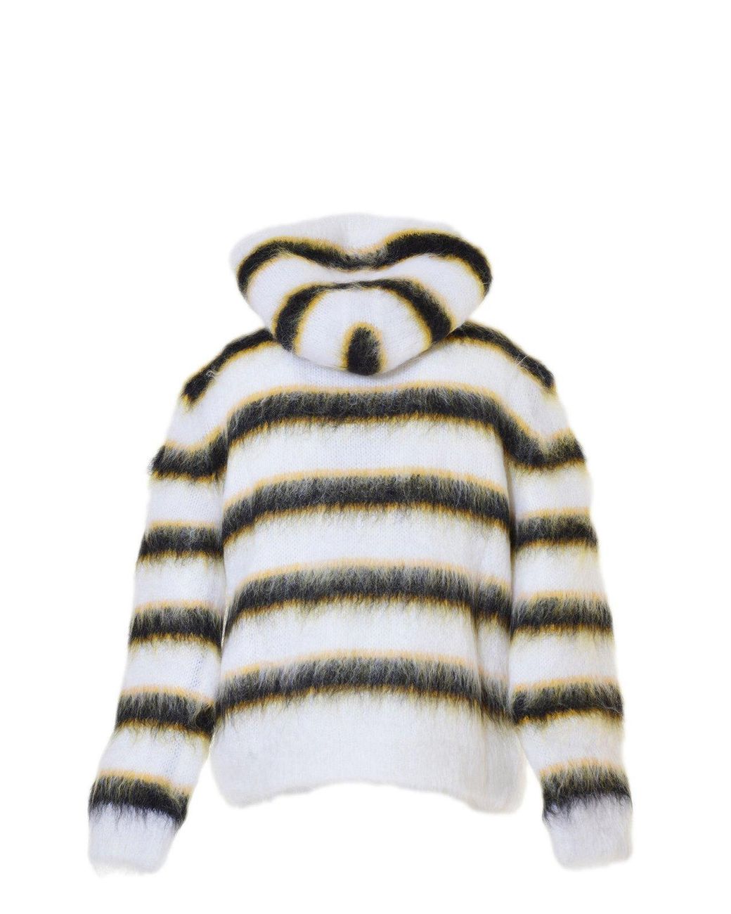Marni Striped Drawstring Knitted Hoodie for Men | Lyst