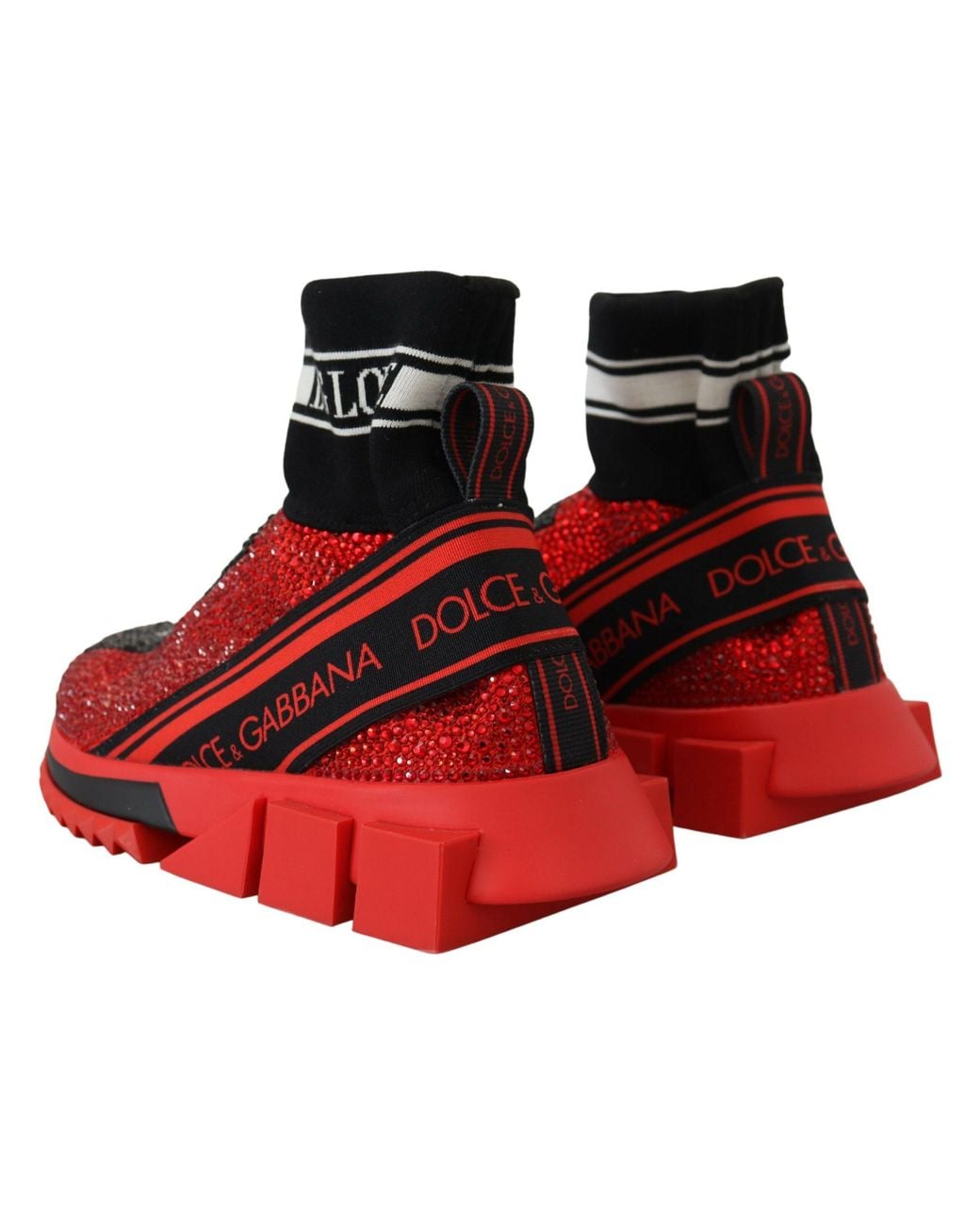 Dolce & Gabbana Red Exquisite Sorrento Slip-On Sneakers