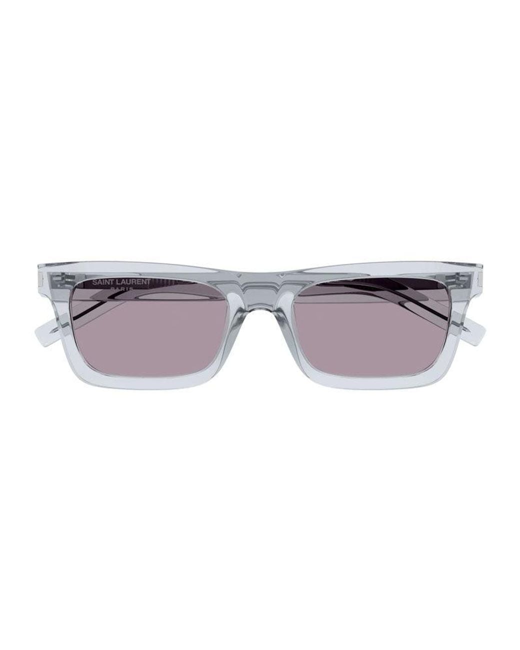 Saint Laurent Gray Sl461Betty Transparent Mini Sunglasses